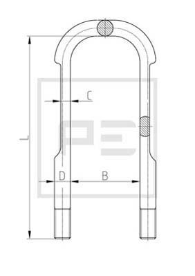 PE AUTOMOTIVE Стремянка рессоры 125.011-00A